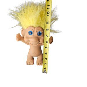 VTG 90s Troll Doll Jointed Yellow Hair 1992 Blue Eyes  Toys N Things 11 Inches